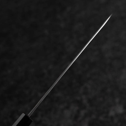 Petty White Steel #2 Kurouchi Buffalo Ebony Handle 160mm (6.3”)-[Musashi]-[Japanese-Kitchen-Knives]