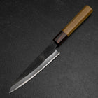Petty White Steel #2 Kurouchi Zelkova Handle 150mm (5.9”)-[Musashi]-[Japanese-Kitchen-Knives]