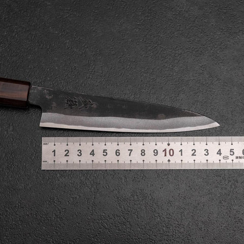 Petty White Steel #2 Kurouchi Zelkova Handle 150mm (5.9”)-[Musashi]-[Japanese-Kitchen-Knives]