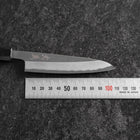 Petty White Steel #2 Stainless Clad Kasumi Buffalo Ebony Handle 110mm (4.3”)-[Musashi]-[Japanese-Kitchen-Knives]