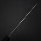 Petty White Steel #2 Stainless Clad Kurouchi Chokin Auspicious Cloud-Sun Buffalo Ebony Handle 150mm (5.9”)-[Musashi]-[Japanese-Kitchen-Knives]