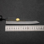 Petty White Steel #2 Stainless Clad Kurouchi Chokin Auspicious Cloud-Sun Buffalo Ebony Handle 150mm (5.9”)-[Musashi]-[Japanese-Kitchen-Knives]