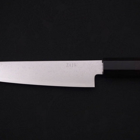 Petty ZA-18 Damascus Buffalo Ebony Handle 150mm (5.9”)-[Musashi]-[Japanese-Kitchen-Knives]