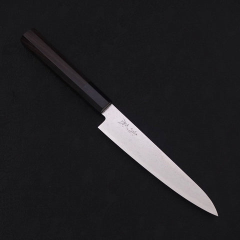 Petty ZA-18 Damascus Buffalo Ebony Handle 150mm (5.9”)-[Musashi]-[Japanese-Kitchen-Knives]