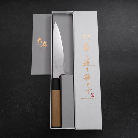 Petty ZA-18 Damascus Buffalo Magnolia Handle 150mm (5.9”)-[Musashi]-[Japanese-Kitchen-Knives]