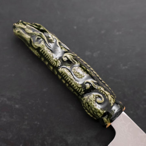 Petty ZA-18 Damascus Ceramics Dragon Handle 150mm (5.9”)-[Musashi]-[Japanese-Kitchen-Knives]