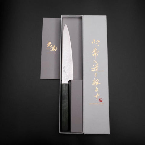 Petty ZA-18 Damascus Green Urushi Handle 150mm (5.9”)-[Musashi]-[Japanese-Kitchen-Knives]