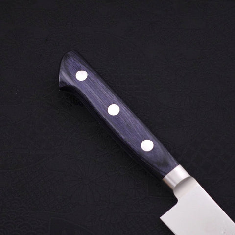 Petty knife AUS-8 Polished Western Blue Handle 150mm (5.9”)-[Musashi]-[Japanese-Kitchen-Knives]