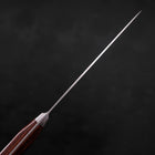 Petty knife AUS-8 Polished Western Brown Handle 130mm (5.1”)-[Musashi]-[Japanese-Kitchen-Knives]