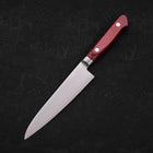 Petty knife AUS-8 Polished Western Red Handle 130mm (5.1”)-[Musashi]-[Japanese-Kitchen-Knives]