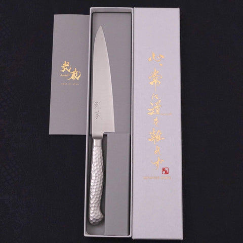 Petty knife VG-5 Polished Western Handle 150mm (5.9”)-[Musashi]-[Japanese-Kitchen-Knives]