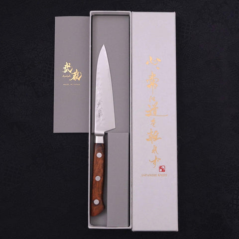 Petty knife VG-5 Tsuchime Western Handle 120mm (4.7”)-[Musashi]-[Japanese-Kitchen-Knives]