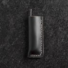 Pocket Knife VG-10 Stabilized Wood Outdoor Knife (Angled edge blade) 60mm with Leather Sheath (2.4”)-[Musashi]-[Japanese-Kitchen-Knives]