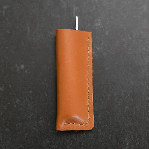 Pocket Knife VG-10 Wenge Outdoor Knives 60mm with Leather Sheath (2.4”)-[Musashi]-[Japanese-Kitchen-Knives]