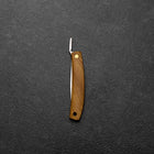 Pocket Knife VG-10 Zelkova Outdoor Knife 60mm with Leather Sheath (2.4”)-[Musashi]-[Japanese-Kitchen-Knives]
