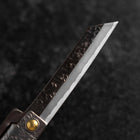 Pocket Knife White Steel #2 75mm Carbon Tsuchime Knifegata with Paulownia Wooden Box (2.9”)-[Musashi]-[Japanese-Kitchen-Knives]