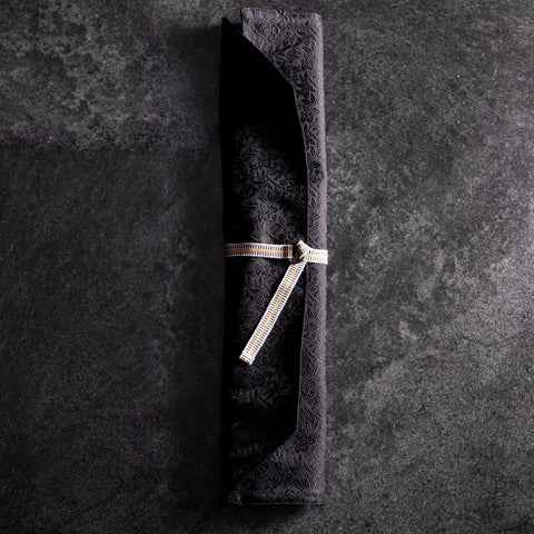 Musashi Japanese Style Kitchen Knife Roll Phoenix Black 2 Pockets Handmade