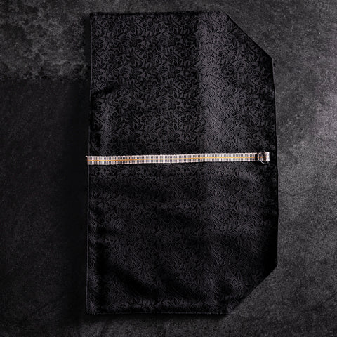 Musashi Japanese Style Kitchen Knife Roll Phoenix Black 2 Pockets Handmade