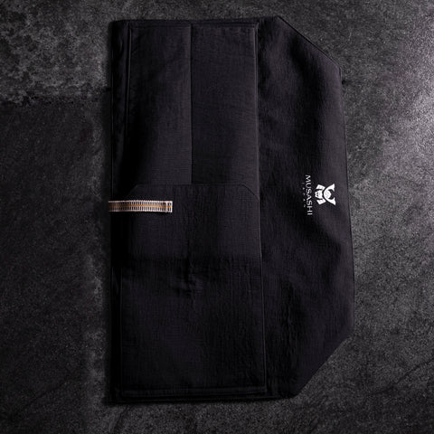 Musashi Japanese Style Kitchen Knife Roll Phoenix Black 2 Pockets Handmade