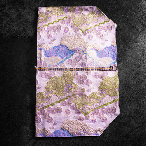Musashi Japanese Style Kitchen Knife Roll Yamagata Kikkamon - Pink 2 Pockets Handmade