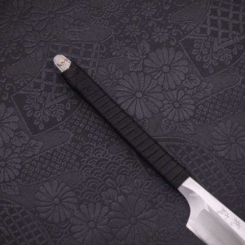 Razor/Kamisori Blue Steel #2 Suminagashi Cord Handle 50mm (2”)-[Musashi]-[Japanese-Kitchen-Knives]