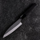 Sabaki White Steel #2 Kurouchi Buffalo Ebony Handle 140mm (5.5”)-[Musashi]-[Japanese-Kitchen-Knives]