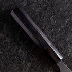 Sabaki White Steel #2 Kurouchi Buffalo Ebony Handle 140mm (5.5”)-[Musashi]-[Japanese-Kitchen-Knives]