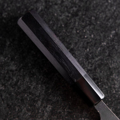 Sabaki White Steel #2 Kurouchi Buffalo Ebony Handle 140mm (5.5”)-[Musashi]-[Japanese-Kitchen-Knives]