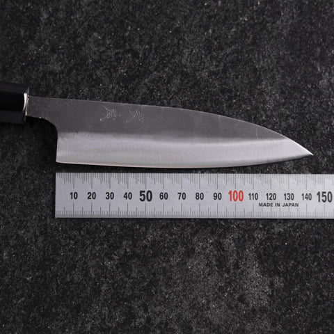 Sabaki White Steel #2 Kurouchi Buffalo Ebony Handle 140mm (5.5”)-[Musashi]-[Japanese-Kitchen-Knives]