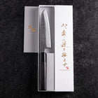 Sabaki White Steel #2 Kurouchi Buffalo Ebony Handle 140mm (5.5”)-[Musashi]-[Japanese-Kitchen-Knives]