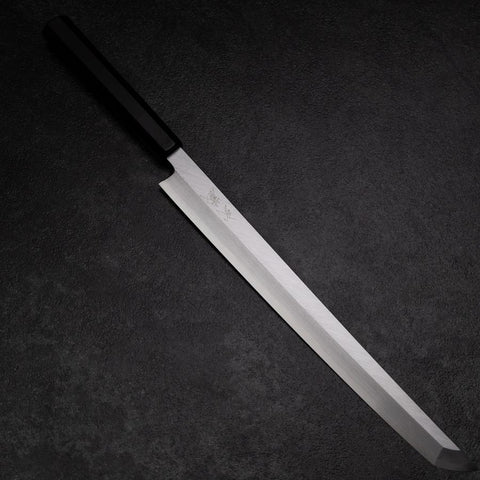 Sakimaru Takohiki Blue Steel #2 Kasumi Buffalo Ebony Handle 300mm (11.8”)-[Musashi]-[Japanese-Kitchen-Knives]