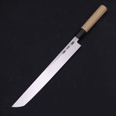 Sakimaru Takohiki Blue Steel #2 Kasumi Buffalo Magnolia Handle 270mm (10.6”)-[Musashi]-[Japanese-Kitchen-Knives]