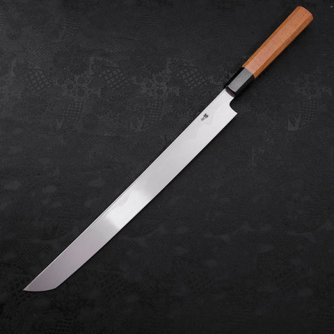 Sakimaru Takohiki Blue Steel #2 Kasumi Buffalo Wenge Handle 300mm (11.8”)-[Musashi]-[Japanese-Kitchen-Knives]