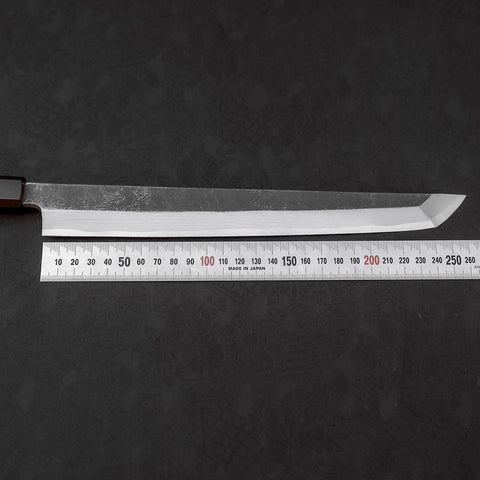Sakimaru Takohiki Blue Steel #2 Kurouchi Buffalo Wenge Handle 270mm (10.6”)-[Musashi]-[Japanese-Kitchen-Knives]