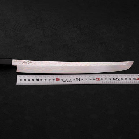 Sakimaru Takohiki Silver Steel #3 Damascus Buffalo Wenge Handle 300mm (11.8”)-[Musashi]-[Japanese-Kitchen-Knives]