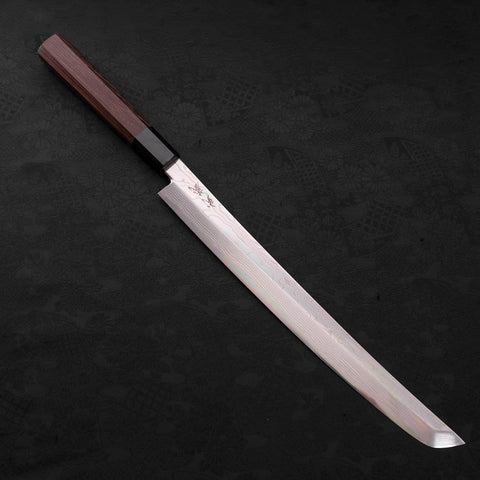 Sakimaru Takohiki Silver Steel #3 Damascus Buffalo Wenge Handle 300mm (11.8”)-[Musashi]-[Japanese-Kitchen-Knives]
