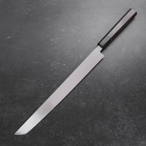 Sakimaru Takohiki White Steel #2 Honyaki Buffalo Ebony Handle 300mm (11.8”)-[Musashi]-[Japanese-Kitchen-Knives]