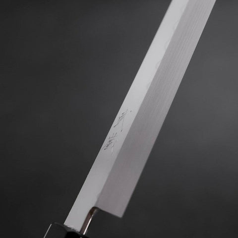 Sakimaru Takohiki White Steel #2 Honyaki Buffalo Ebony Handle 300mm (11.8”)-[Musashi]-[Japanese-Kitchen-Knives]