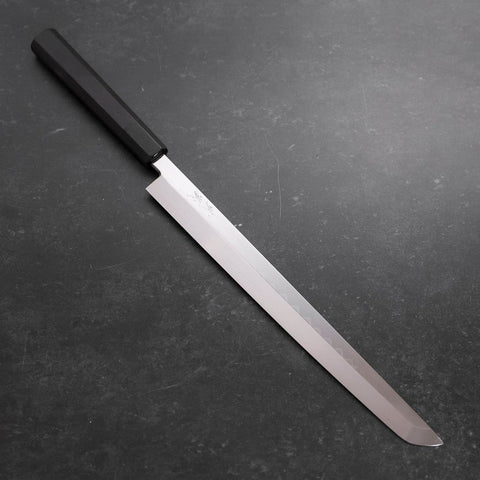 Sakimaru Takohiki White Steel #2 Honyaki Buffalo Ebony Handle 300mm (11.8”)-[Musashi]-[Japanese-Kitchen-Knives]