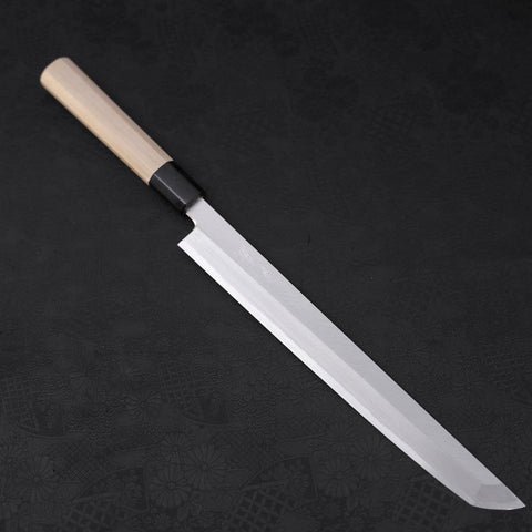 Sakimaru Takohiki White Steel #2 Kasumi Buffalo Magnolia Handle 270mm (10.6”)-[Musashi]-[Japanese-Kitchen-Knives]