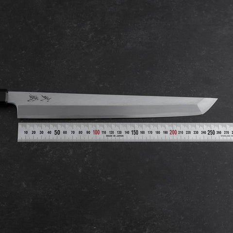 Sakimaru Takohiki White Steel #2 Kasumi Buffalo Teak Handle 270mm (10.6”)-[Musashi]-[Japanese-Kitchen-Knives]