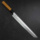 Sakimaru Takohiki White Steel #2 Kasumi Buffalo Teak Handle 300mm (11.8”)-[Musashi]-[Japanese-Kitchen-Knives]