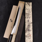 Sakimaru Takohiki White Steel #2 Moon-Fuji Water Honyaki Buffalo Ebony Handle 270mm (10.6”)-[Musashi]-[Japanese-Kitchen-Knives]