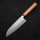 Santoku 440C Nashiji Damascus Oak Handle 165mm (6.5”)-[Musashi]-[Japanese-Kitchen-Knives]