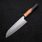 Santoku 440C Nashiji Damascus Yaki Urushi Handle 165mm (6.5”)-[Musashi]-[Japanese-Kitchen-Knives]