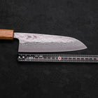 Santoku 440C Nashiji Damascus Yaki Urushi Handle 165mm (6.5”)-[Musashi]-[Japanese-Kitchen-Knives]