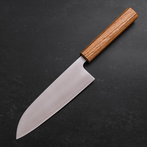 Santoku 440C Polished Oak Handle 165mm (6.5”)-[Musashi]-[Japanese-Kitchen-Knives]