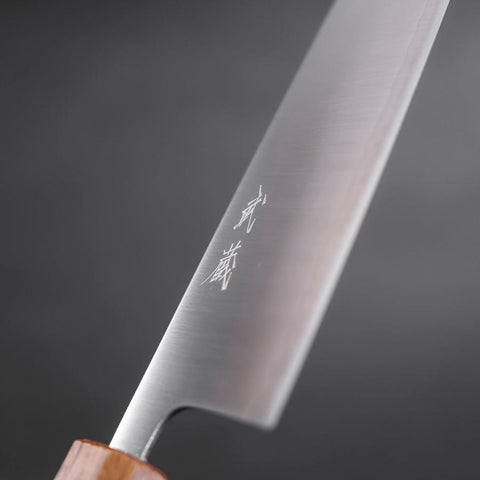 Santoku 440C Polished Oak Handle 165mm (6.5”)-[Musashi]-[Japanese-Kitchen-Knives]