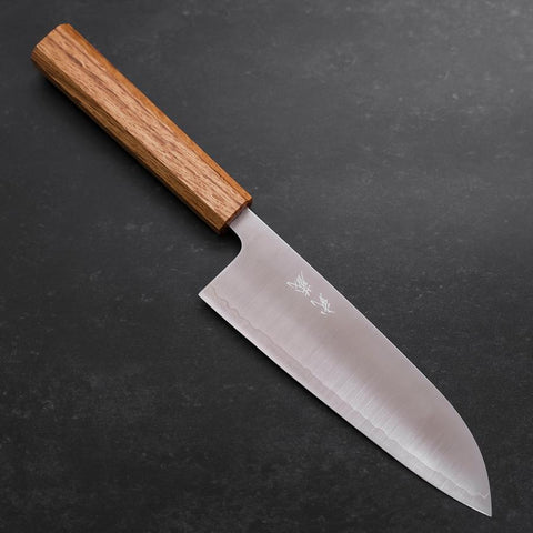Santoku 440C Polished Oak Handle 165mm (6.5”)-[Musashi]-[Japanese-Kitchen-Knives]