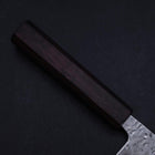 Santoku AUS-10 Mirror Tsuchime Damascus Purple Urushi Handle 165mm (6.5”)-[Musashi]-[Japanese-Kitchen-Knives]